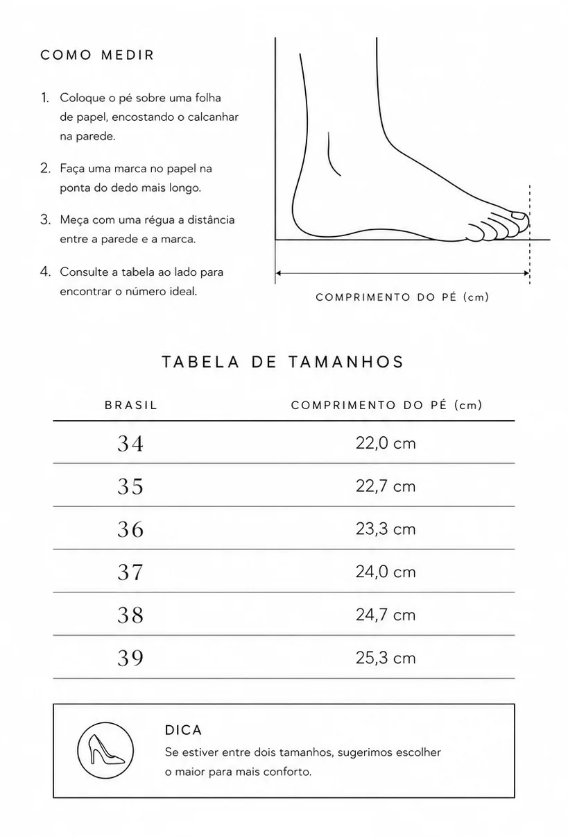 Guia de Tamanhos