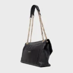 Bolsa Hélene Shoulder Timeless Média Couro Preto — vista 3