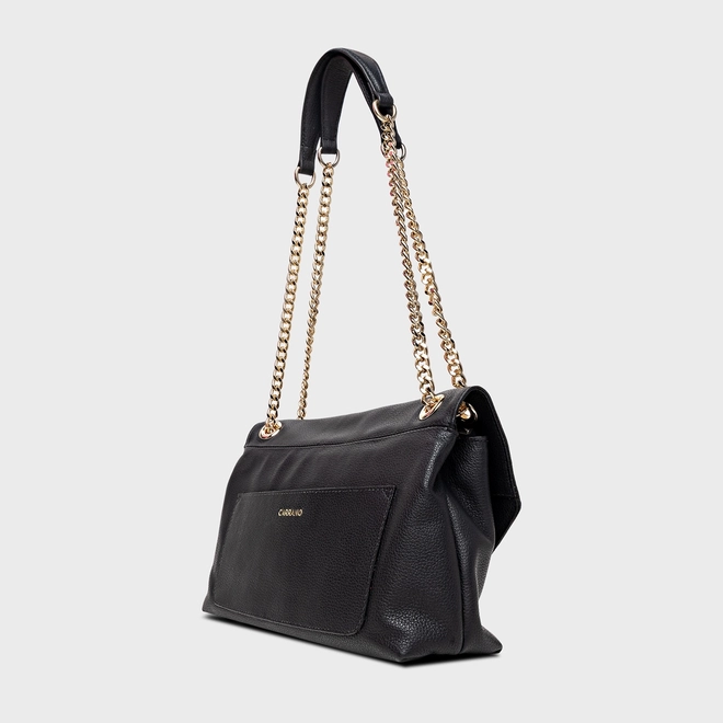 Bolsa Hélene Shoulder Timeless Média Couro Preto