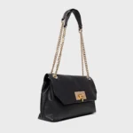 Bolsa Hélene Shoulder Timeless Média Couro Preto — vista 2