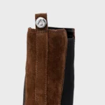 Bota Neutral Salto Bloco Couro Suede — vista 2