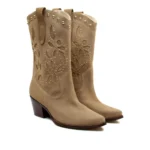 Bota Couro Nude Cano Curto — vista 6