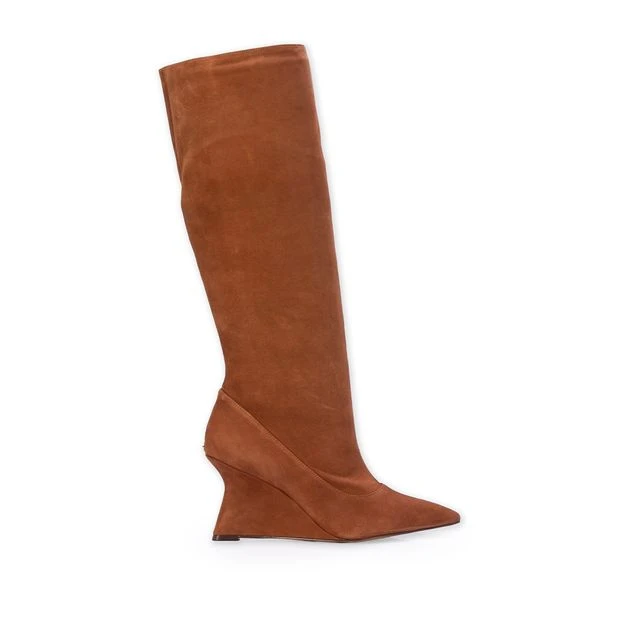 Bota Cano Longo Slouch Marrom
