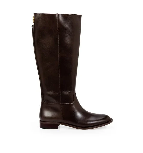 Bota Montaria Cano Longo Couro Marrom