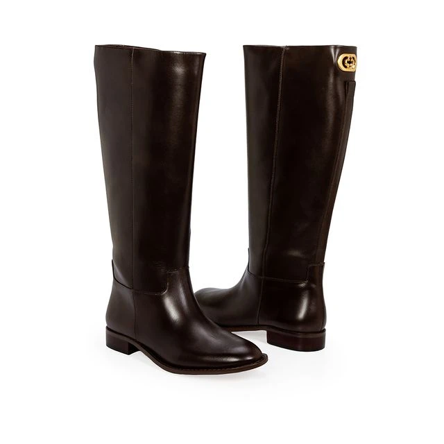 Bota Montaria Cano Longo Couro Marrom