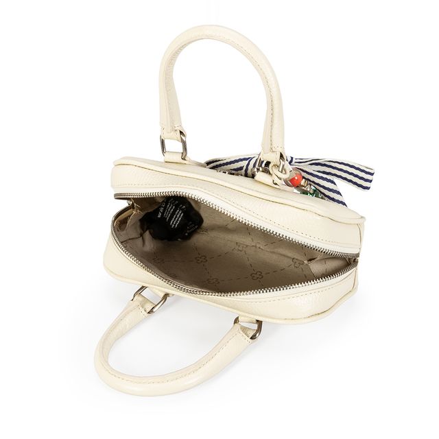 Bolsa Charms Marinho Pequena Couro Branca