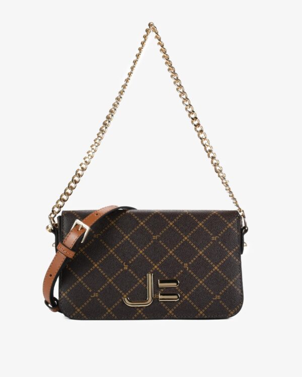 Bolsa Transversal Marrom Monograma JB