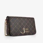 Bolsa Transversal Marrom Monograma JB — vista 3