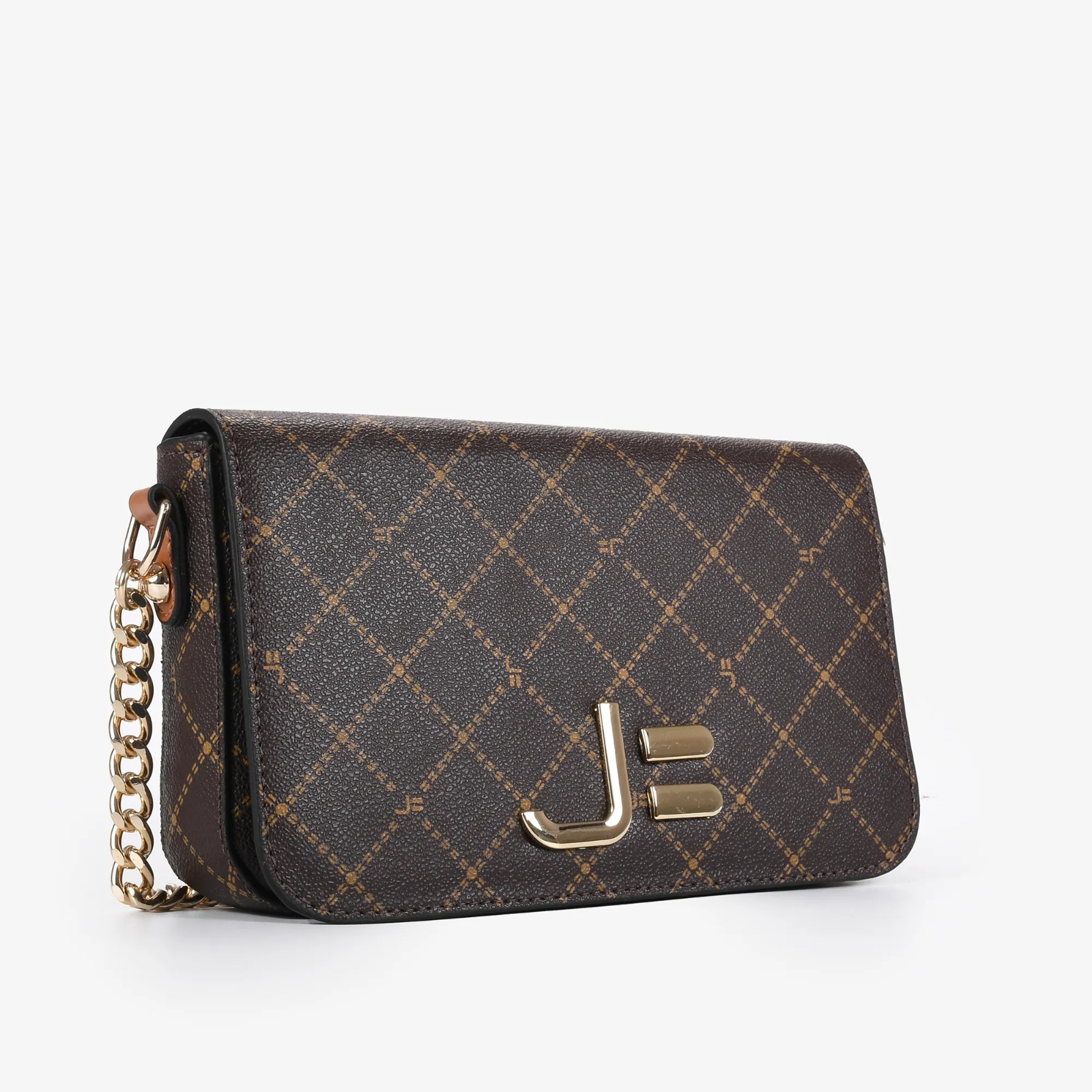 Bolsa Transversal Marrom Monograma JB