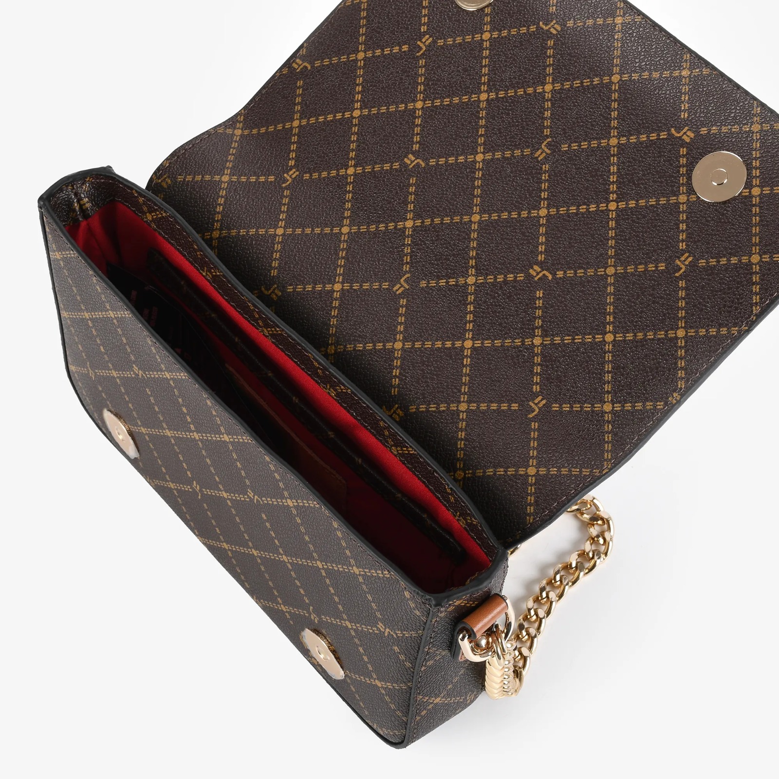 Bolsa Transversal Marrom Monograma JB