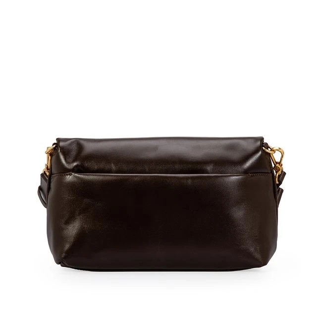 Bolsa Couro Marrom Cacau Shoulder