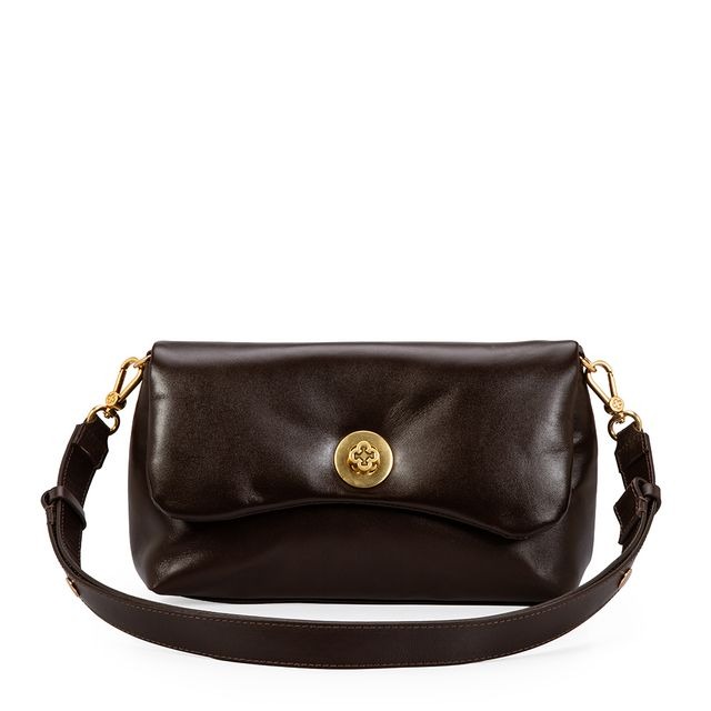 Bolsa Couro Marrom Cacau Shoulder