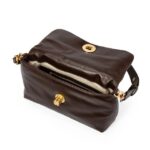 Bolsa Couro Marrom Cacau Shoulder — vista 5