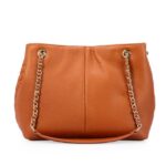 Bolsa Carina Matelassê Couro Caramelo — vista 4