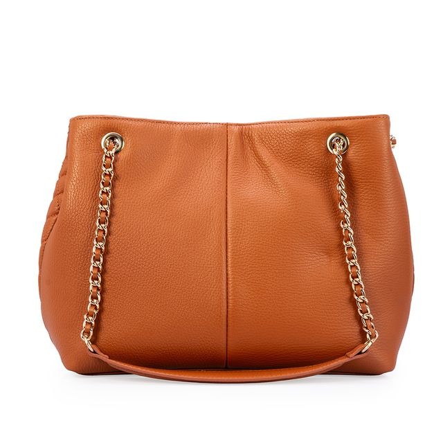 Bolsa Carina Matelassê Couro Caramelo