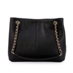 Bolsa Carina Grande Couro Matelassê Preta — vista 4