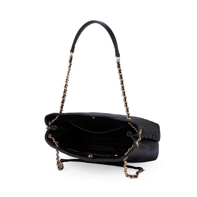 Bolsa Carina Grande Couro Matelassê Preta