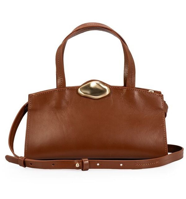 Bolsa Couro Marrom Mogno Tote Capodarte