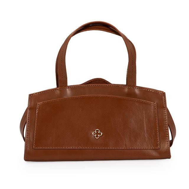 Bolsa Couro Marrom Mogno Tote Capodarte