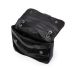 Bolsa Alça Corrente Couro Suede Preta — vista 2