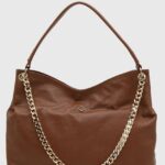 Bolsa Grande Hobo Couro Marrom — vista 1