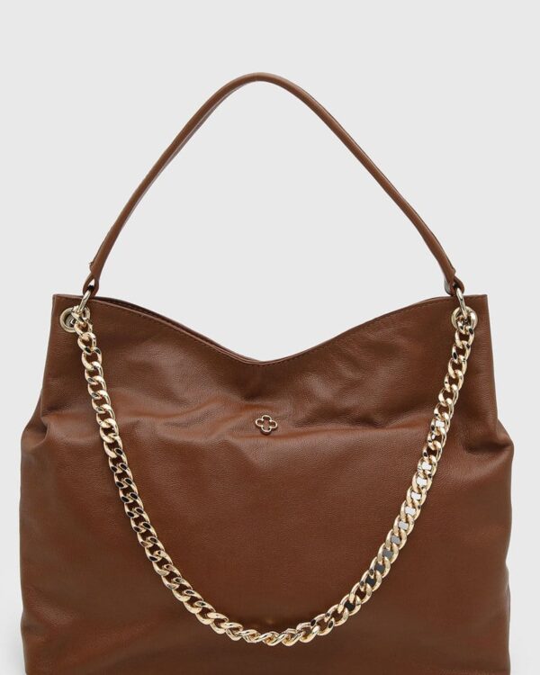 Bolsa Grande Hobo Couro Marrom