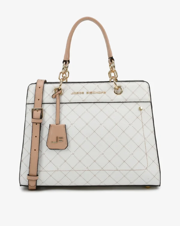Bolsa Tote Nude Off White Monograma Jb