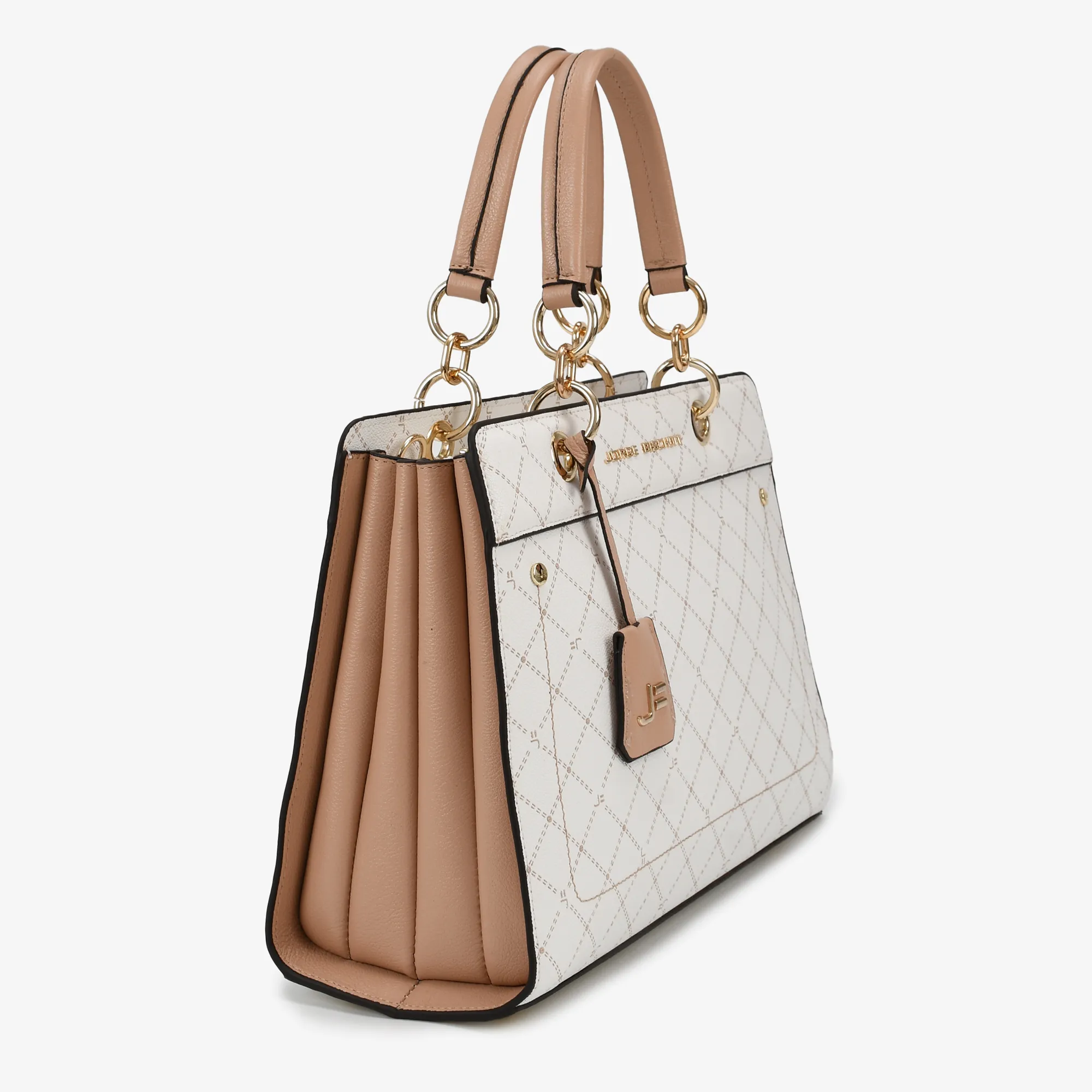 Bolsa Tote Nude Off White Monograma Jb