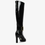 Bota Cano Alto Preto Couro Verniz — vista 6