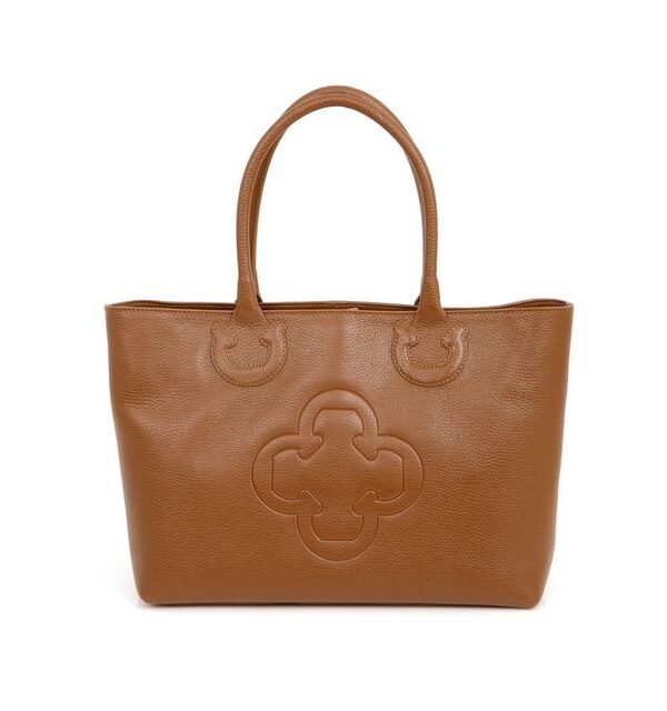 Bolsa Shopper Média Couro Marrom Mogno