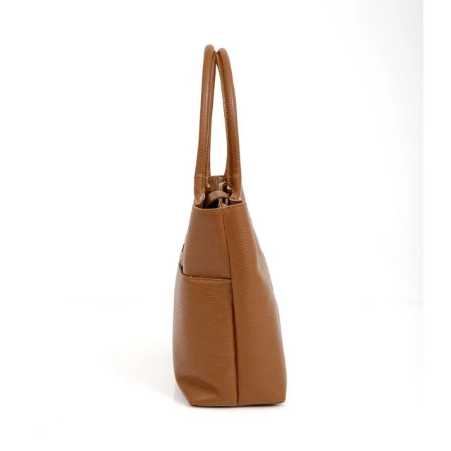 Bolsa Shopper Média Couro Marrom Mogno