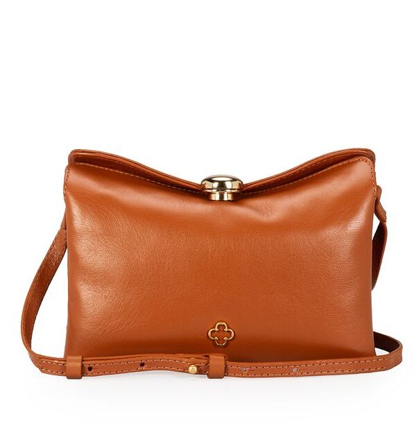 Bolsa Tiracolo Couro Caramelo
