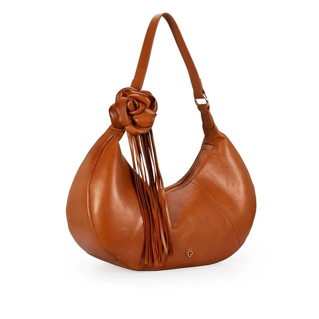 Bolsa Hobo Couro Caramelo