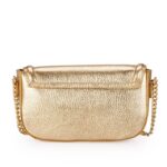 Bolsa Tiracolo Couro Metalizada Dourada Shoulder Bag — vista 3