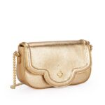 Bolsa Tiracolo Couro Metalizada Dourada Shoulder Bag — vista 4