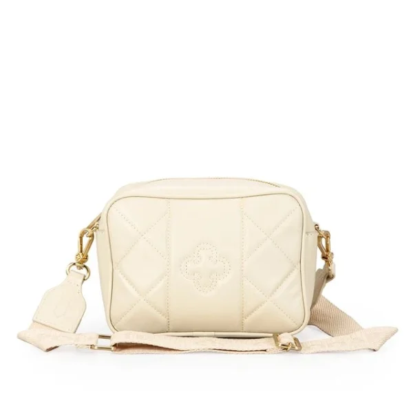 Bolsa Couro Alça Gorgurão Mármore