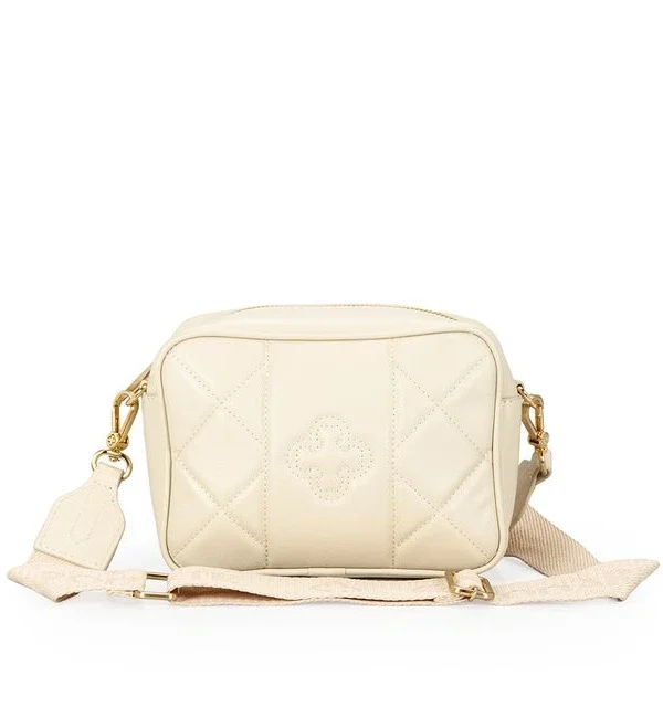 Bolsa Couro Alça Gorgurão Mármore