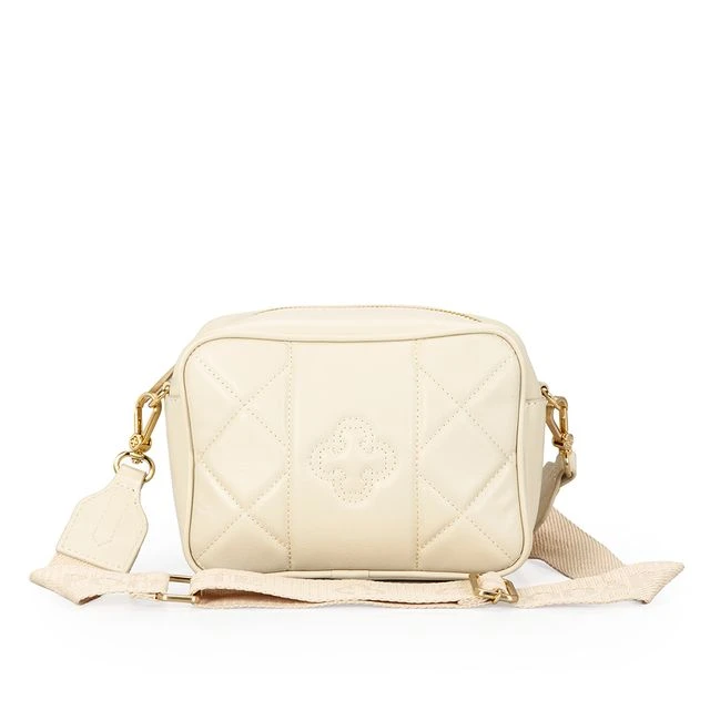 Bolsa Couro Alça Gorgurão Mármore