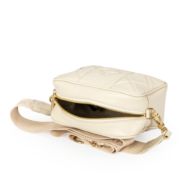 Bolsa Couro Alça Gorgurão Mármore