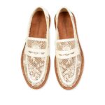 Loafer Mocassim Couro Tela Amarelo Camomila — vista 5