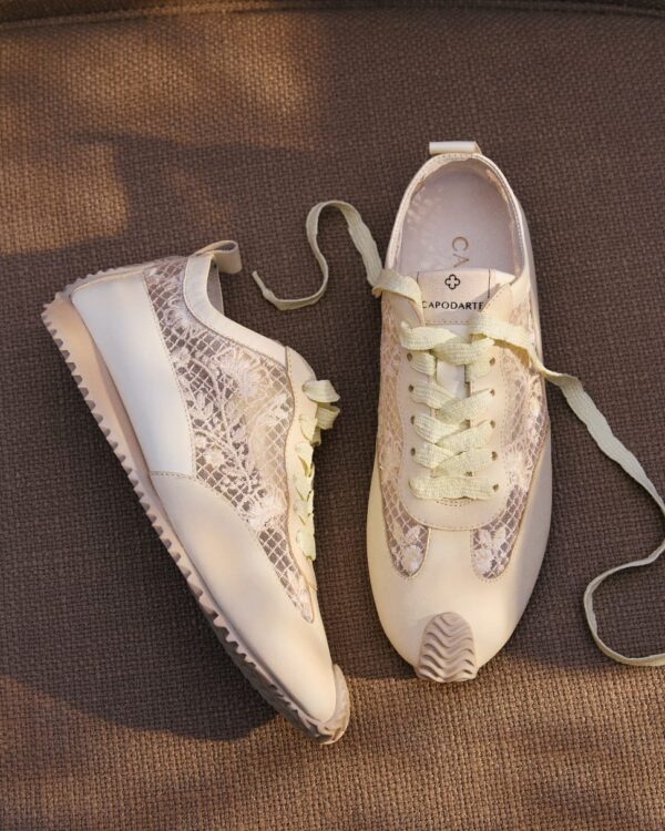 Tênis Sneakers Couro Tela Amarelo Camomila