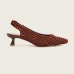 SCARPIN SLINGBACK PONTO TRICÔ PINHÃO — vista 3