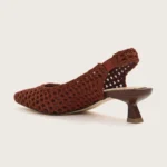 SCARPIN SLINGBACK PONTO TRICÔ PINHÃO — vista 4
