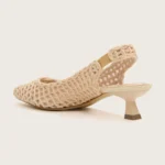SCARPIN SLINGBACK PONTO TRICÔ OFF WHITE — vista 5