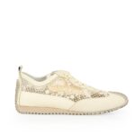 Tênis Sneakers Couro Tela Amarelo Camomila — vista 4