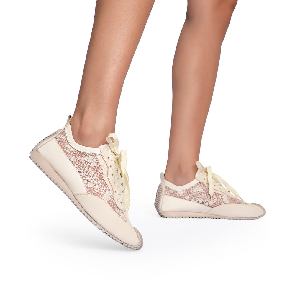 Tênis Sneakers Couro Tela Amarelo Camomila