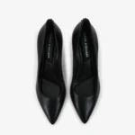 Scarpin Preto Couro — vista 2