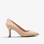 Scarpin Nude Areia Couro — vista 1