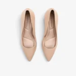 Scarpin Nude Areia Couro — vista 4