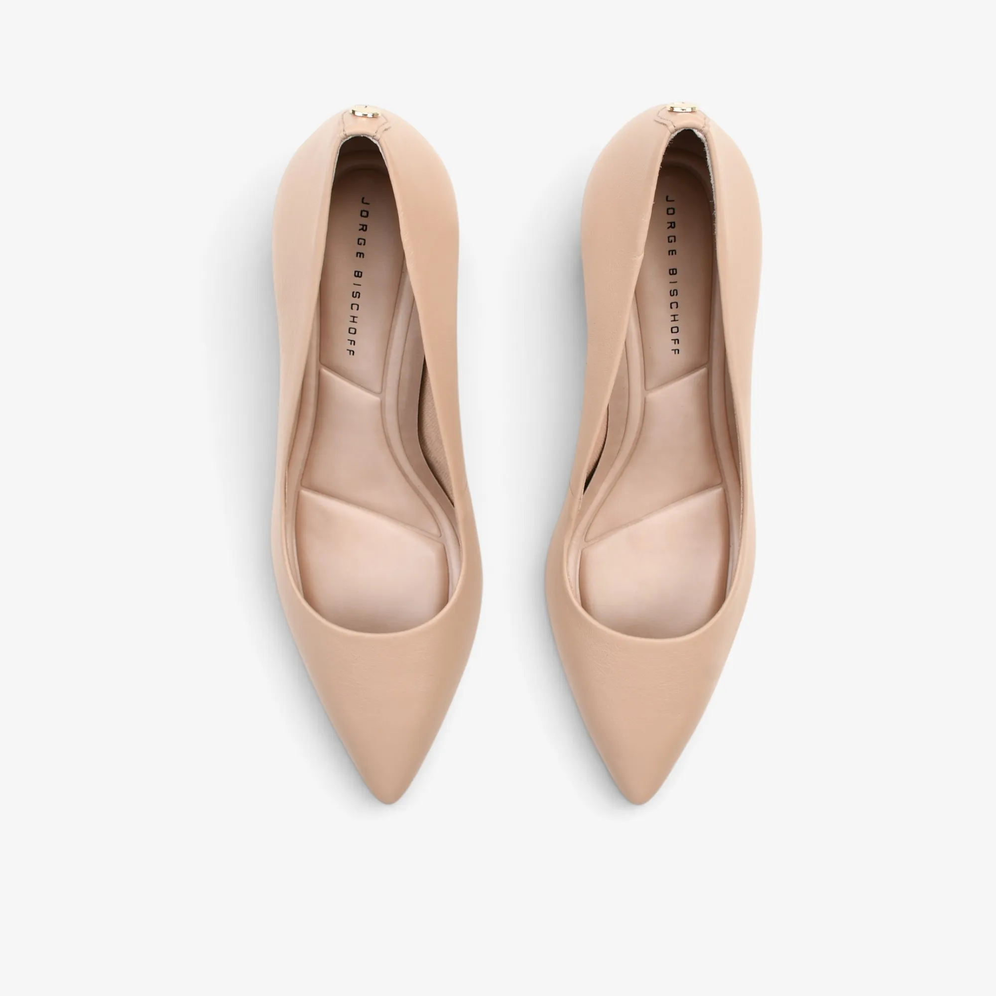Scarpin Nude Areia Couro